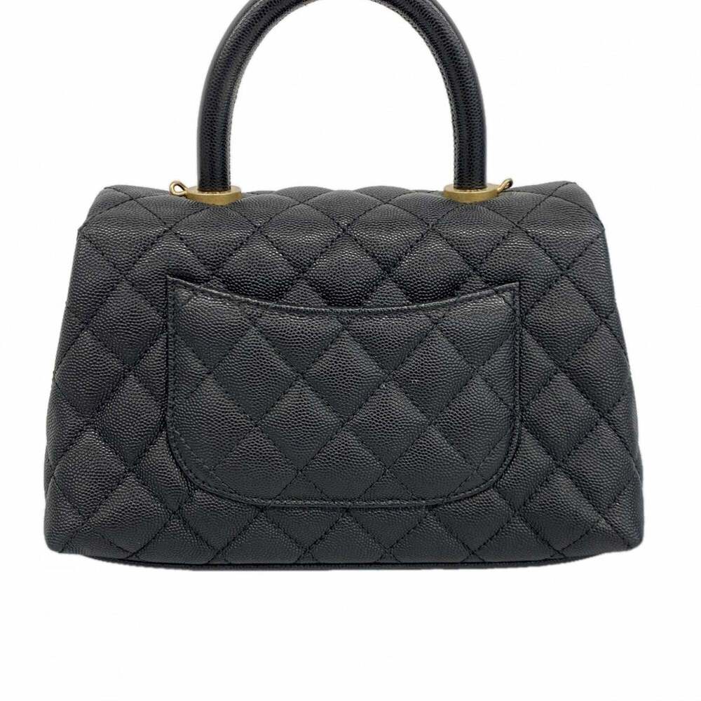 Chanel Matelassé Chain Shoulder Bag with Coco Handle, Caviar Leather, Black, ... - Picture 11 of 12